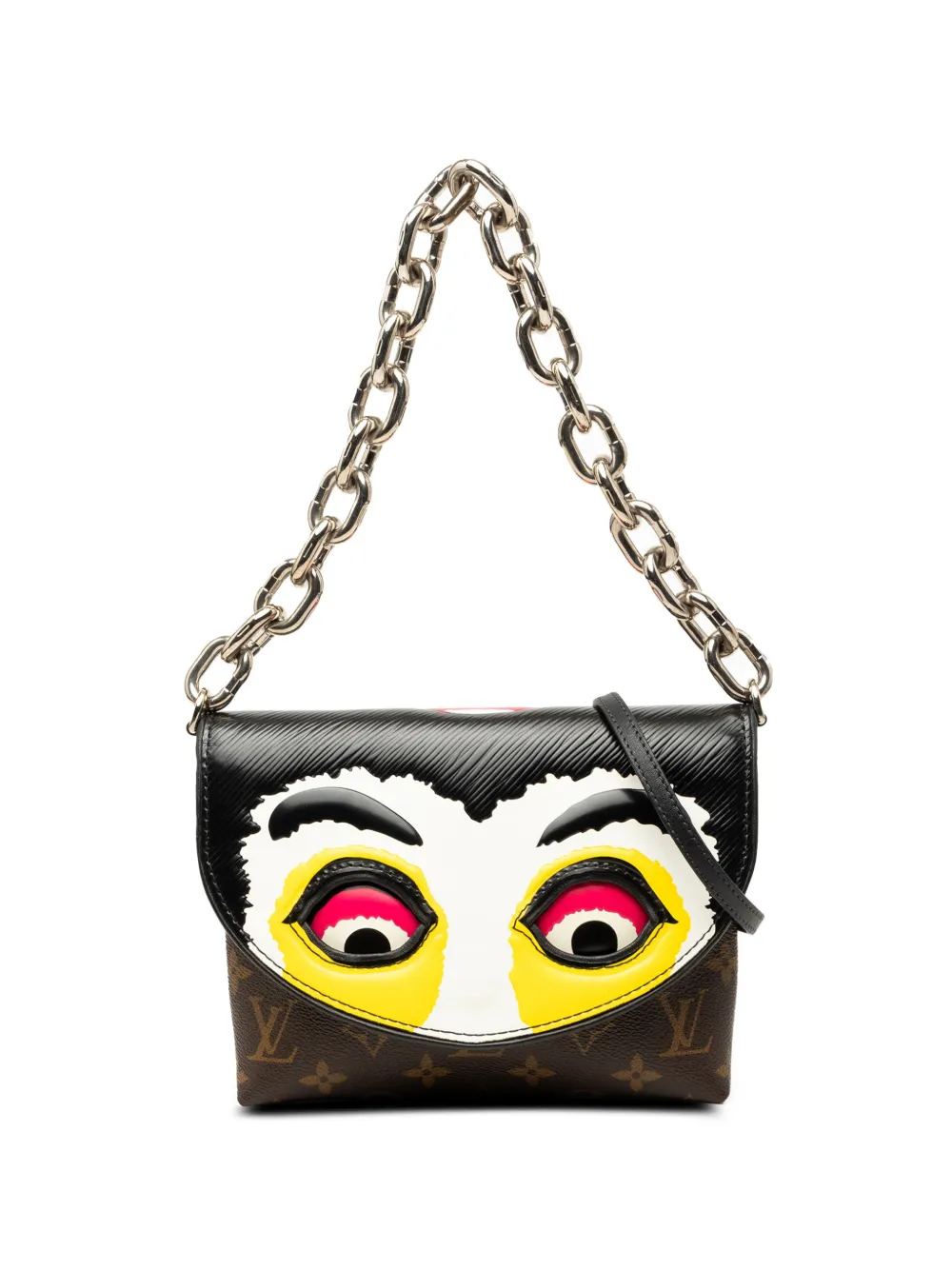 Louis Vuitton Pre-Owned 2017 Monogram and Epi Printed Kabuki Masks Pochette satchel - Nero