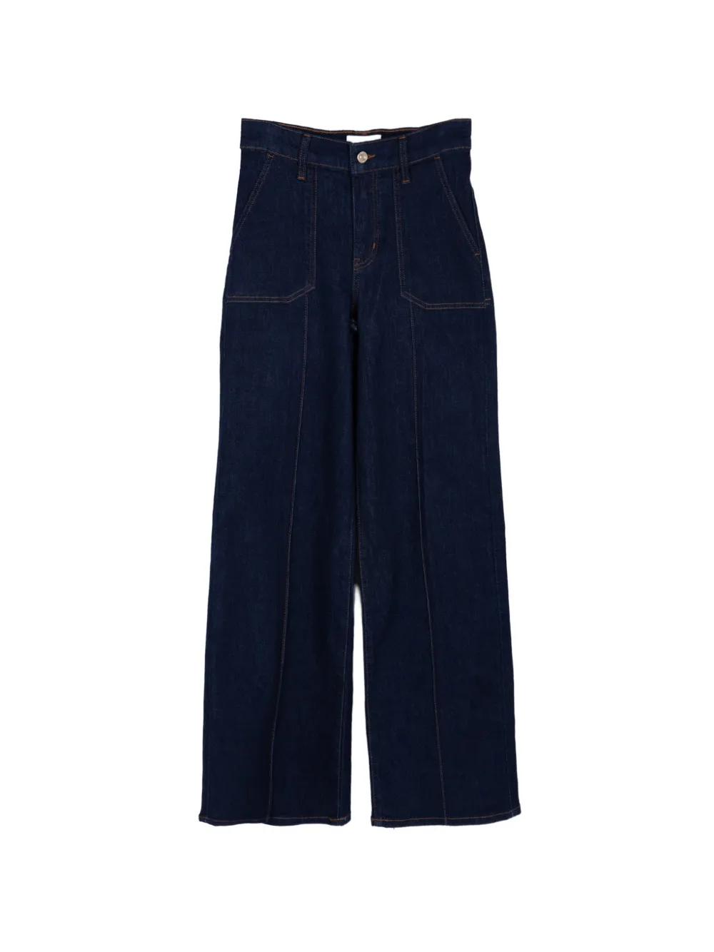 FRAME Le Slim Palazzo pintuck-pocket jeans - Blu