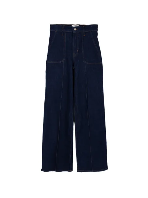 FRAME Le Slim Palazzo pintuck-pocket jeans