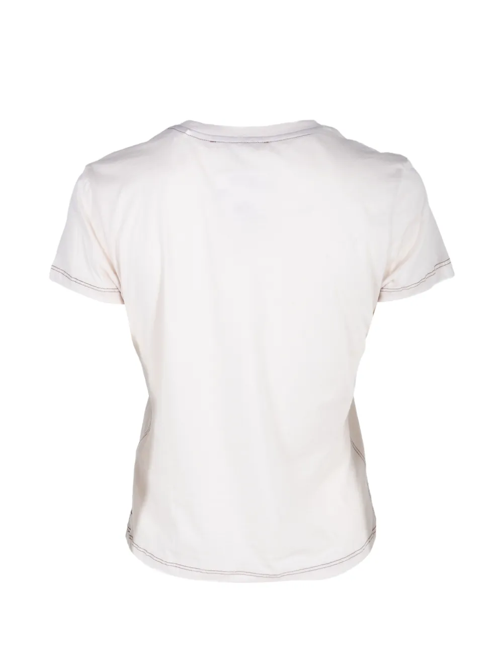 FRAME T-shirt met contrasterend stiksel Beige