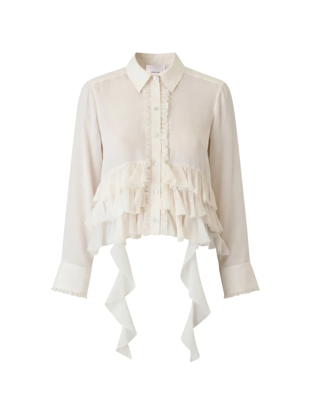 Cinq A Sept Nori ruffled shirt Wit