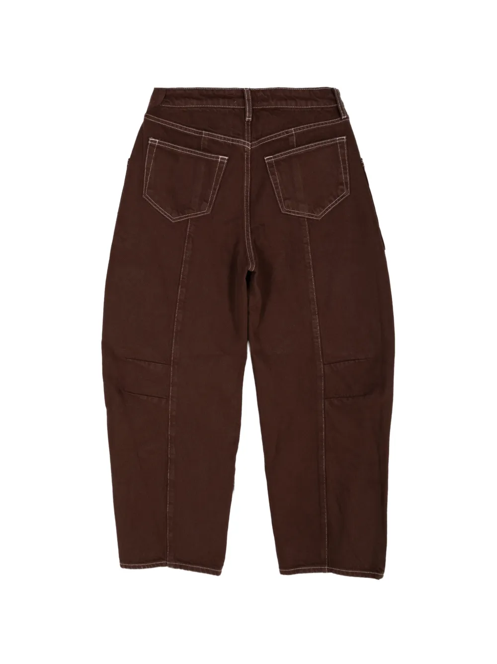 L'Agence Cody jeans met contrasterende stiksels Bruin