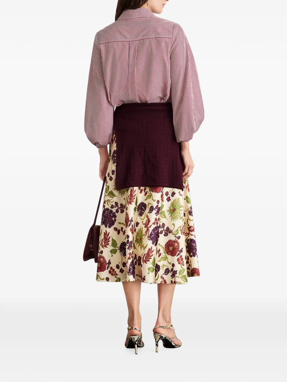 Tanya Taylor Marina gestreepte blouse Rood