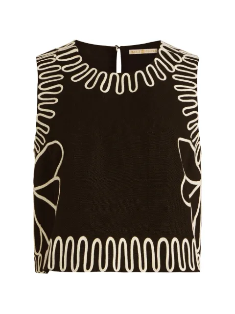Marie Oliver Davis embroidered sleeveless top