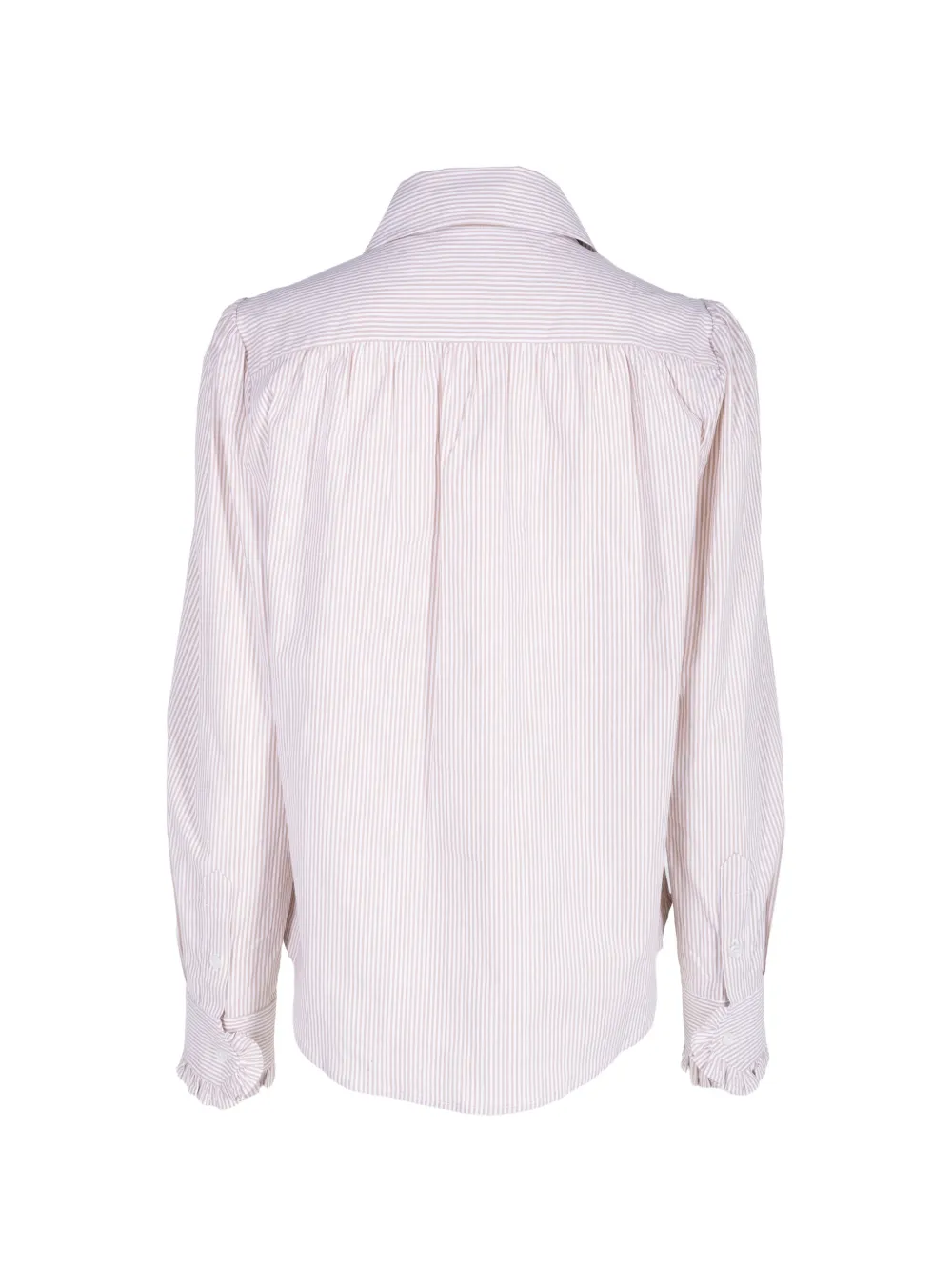 Sea Declan gestreepte blouse met ruches Wit