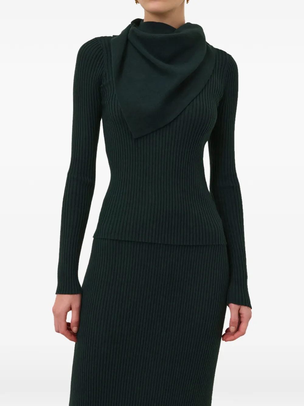Zimmermann Valiant Ribbed-knit Sweat In Grün