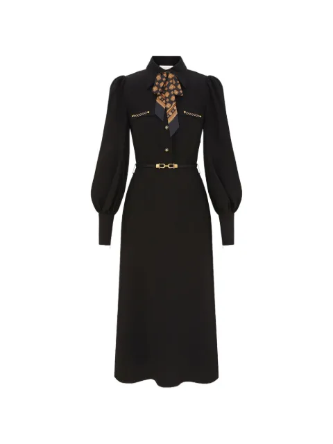 ZIMMERMANN Utility belted silk-scarf midi dress