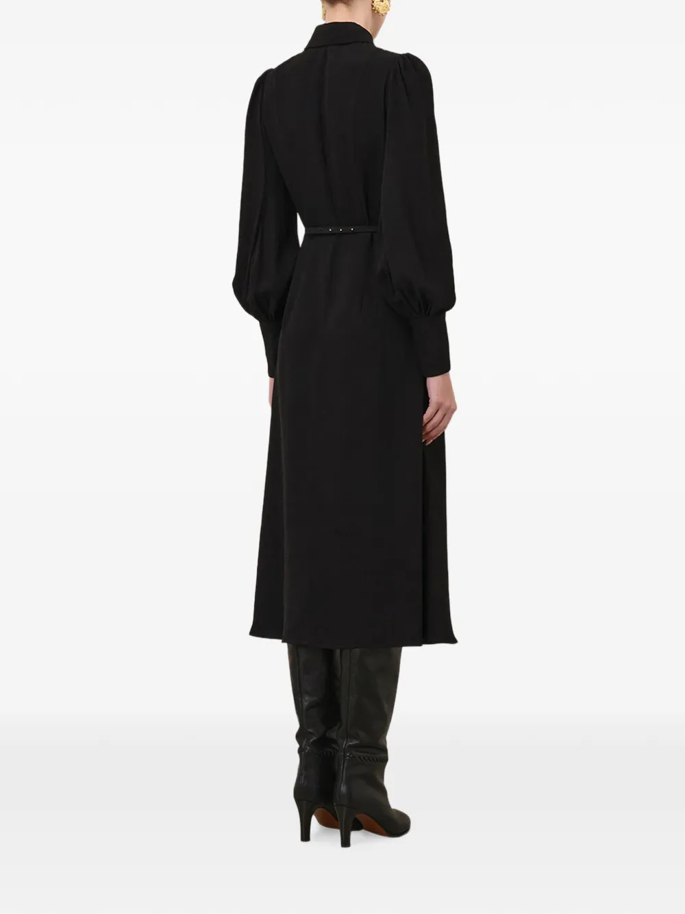 ZIMMERMANN Utility midi-jurk met ceintuur Zwart