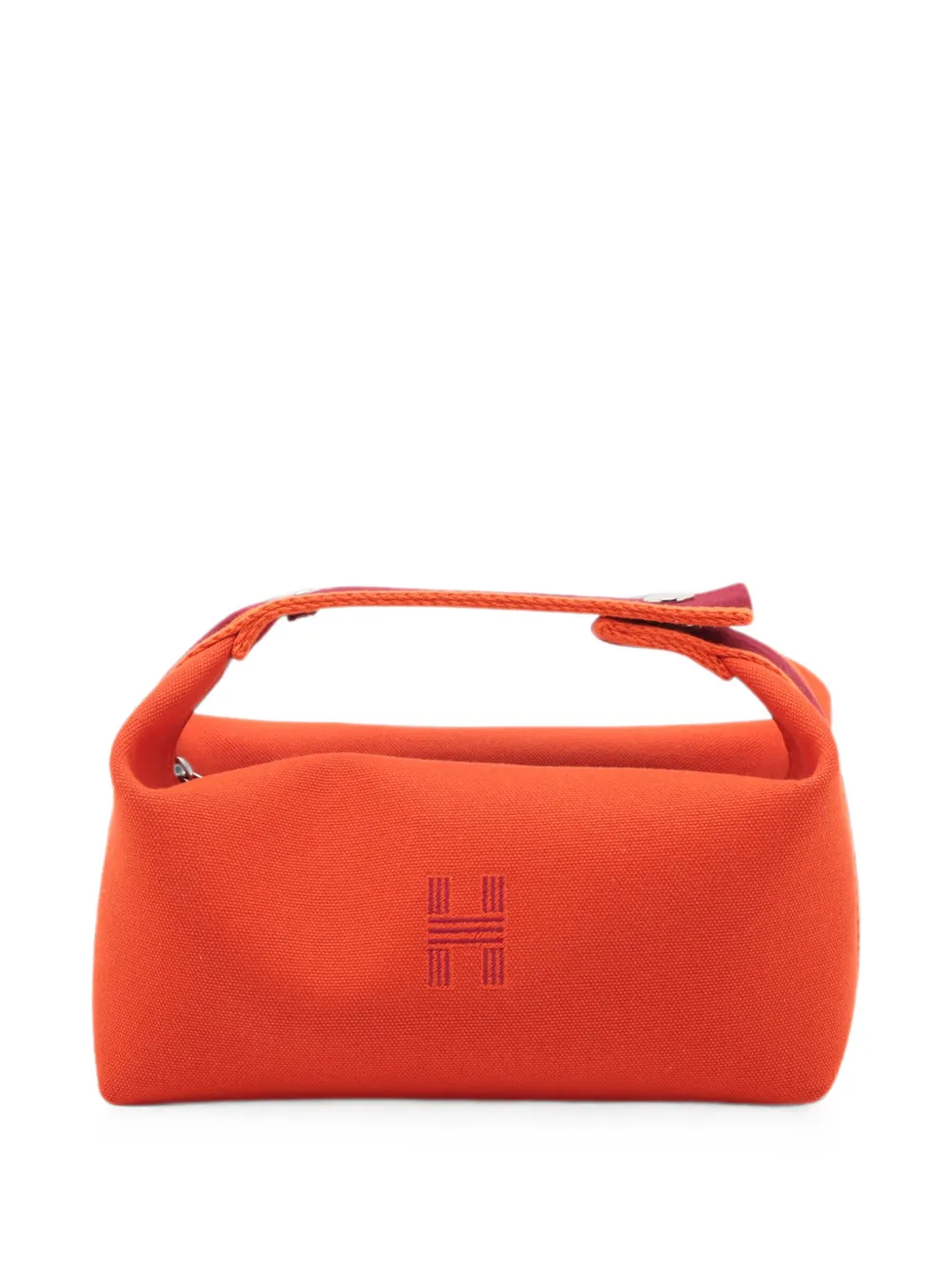 Hermès Pre-Owned 2020-2026 Small Toile Bride A Brac Case vanity bag - Orange