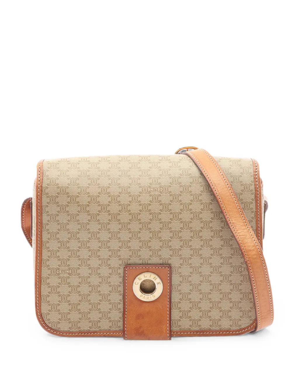 Celine Pre-Owned 2013 Macadam Coated Canvas crossbody bag - Toni neutri