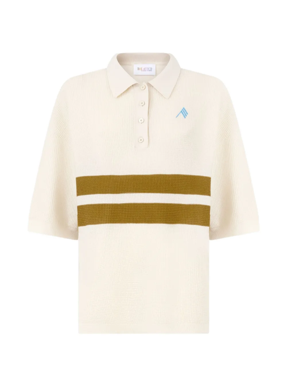 The Attico light-yellow and dark-brown T-shirt - Toni neutri