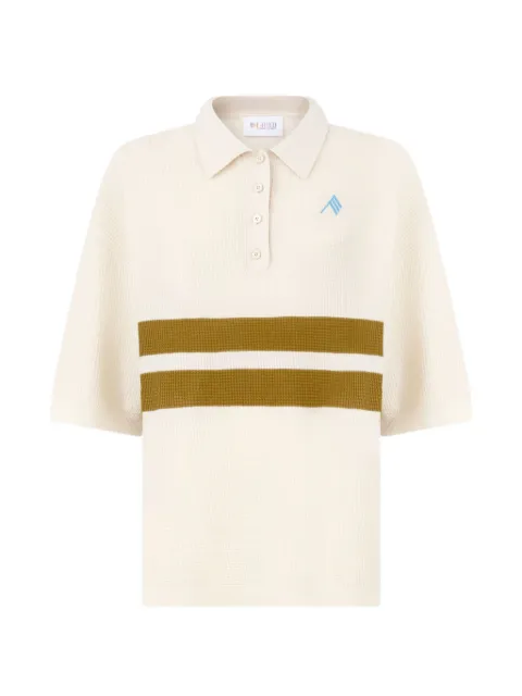 The Attico playera amarillo claro y marrón oscuro