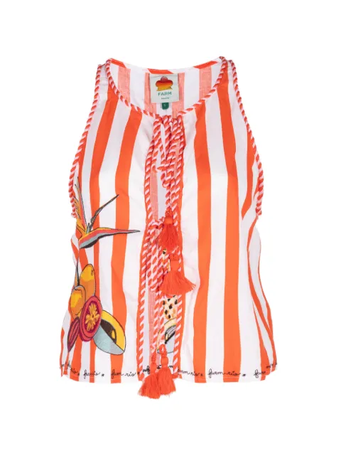 FARM Rio blusa a rayas con bordado