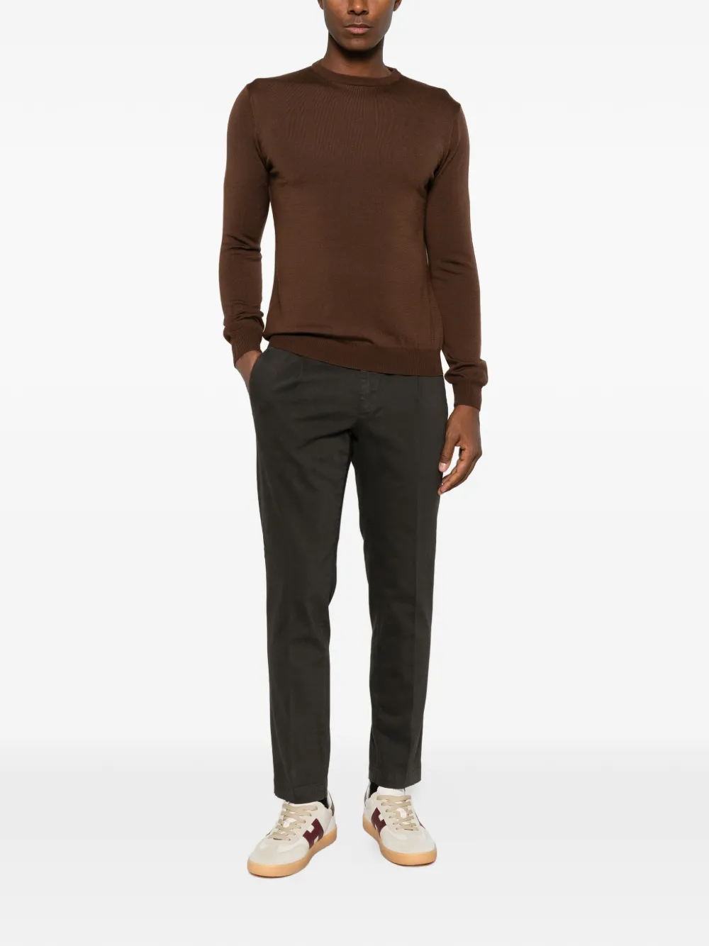 VELA SHOP Straight plooibroek Grijs