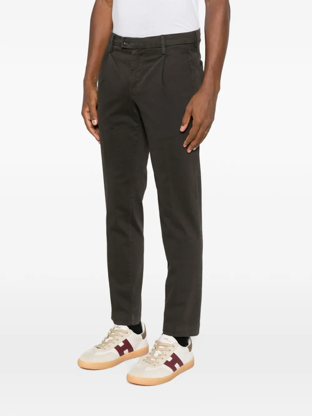VELA SHOP Straight plooibroek Grijs