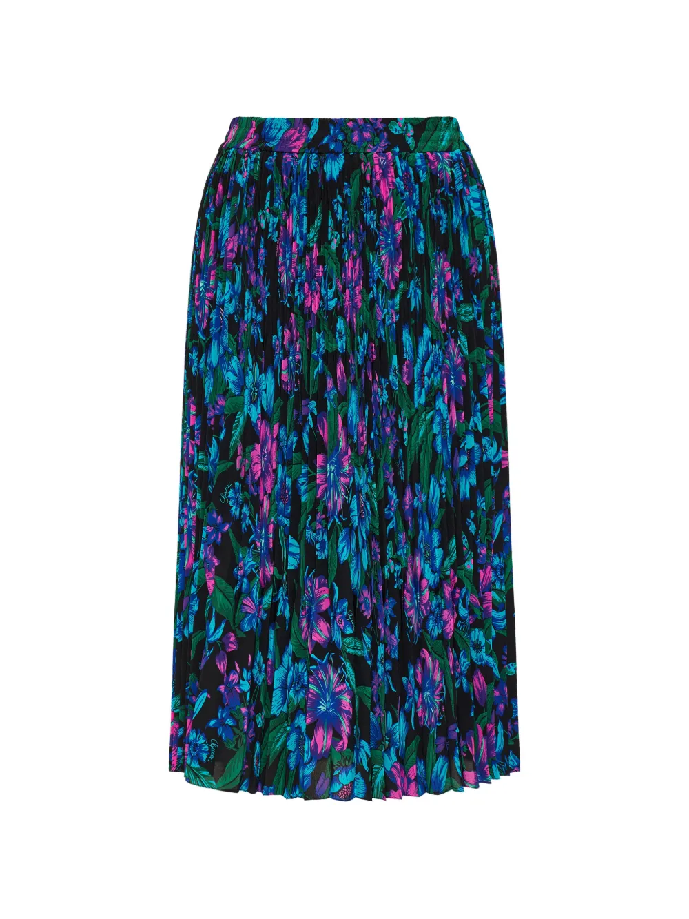 Gucci printed silk crêpe de chine midi skirt - Nero