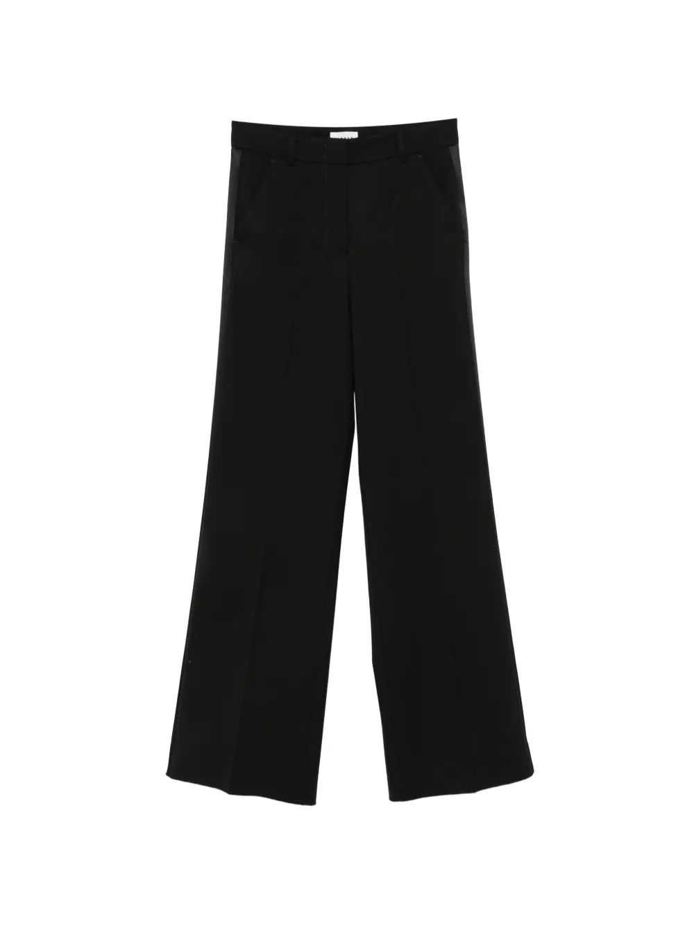 P.A.R.O.S.H. satin-trim pressed-crease trousers - Nero