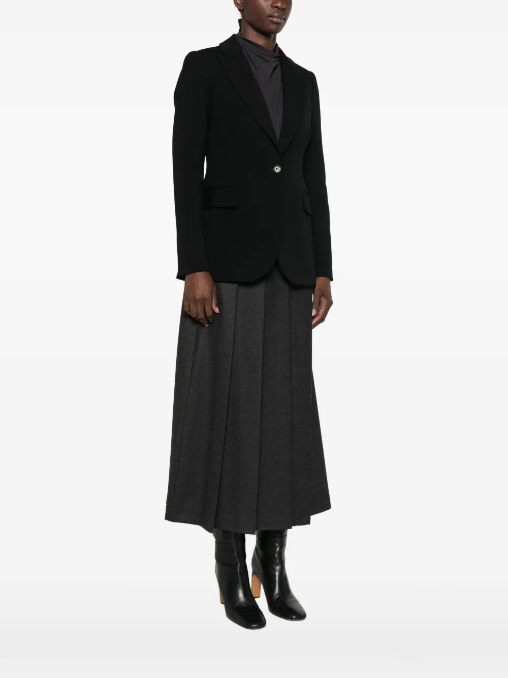 P.A.R.O.S.H. Blazer met enkele rij knopen Zwart