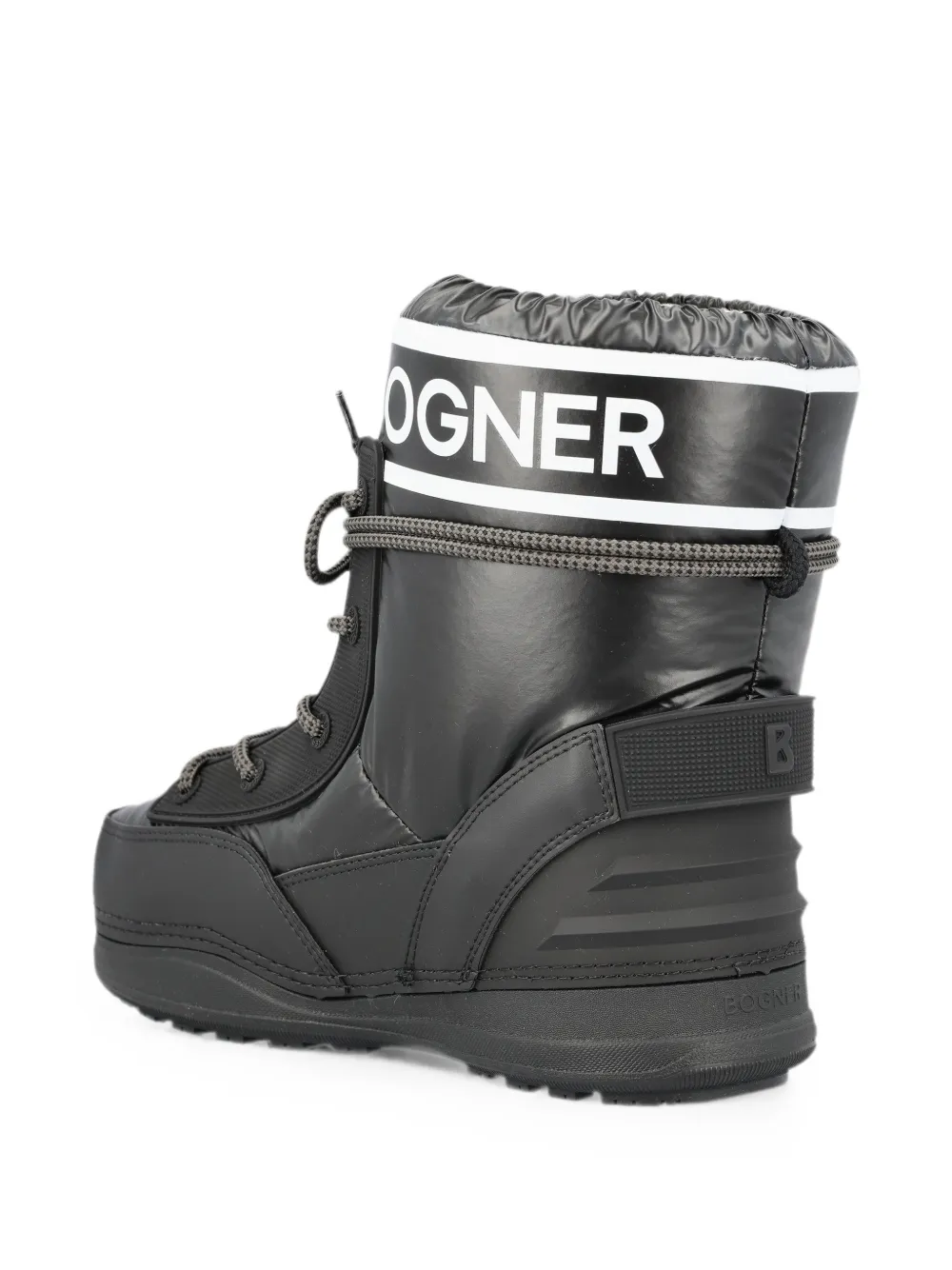 BOGNER logo-print lace-up snow boots Zwart