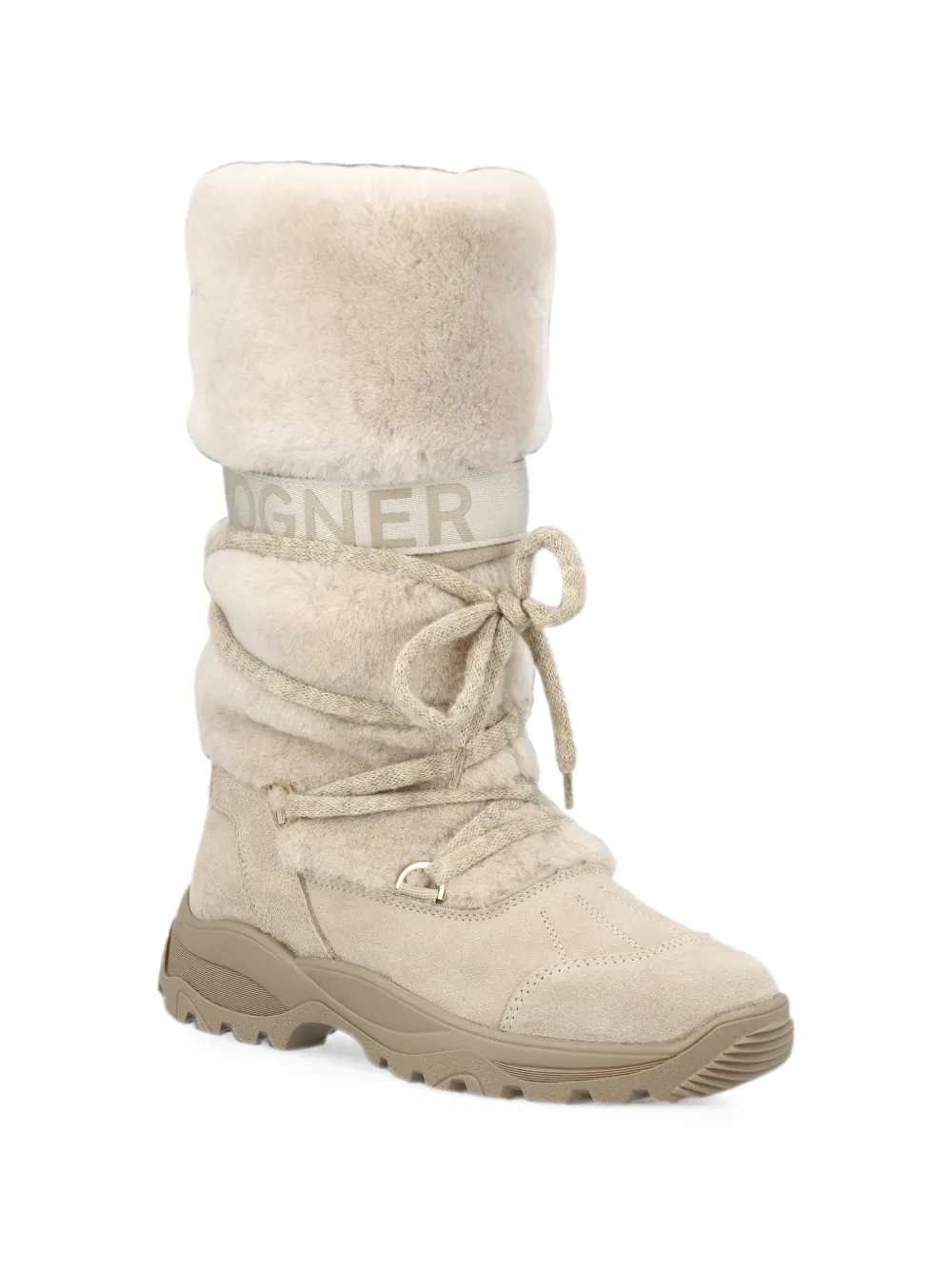 BOGNER lace-up snow boots Beige