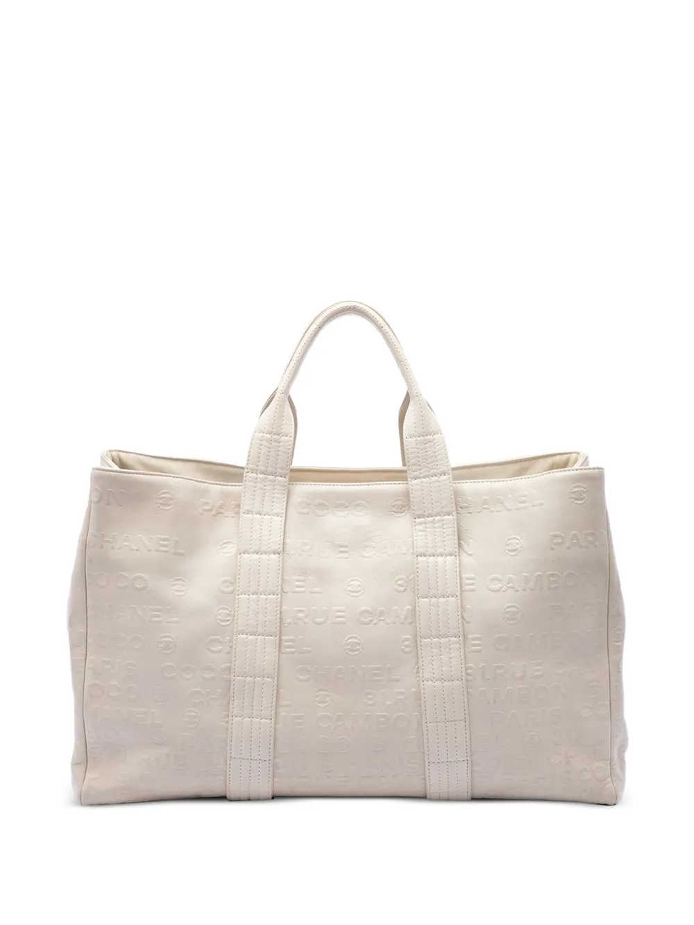 CHANEL Pre-Owned 2008-2009 Embossed Lambskin 31 Rue Cambon tote bag - Marrone