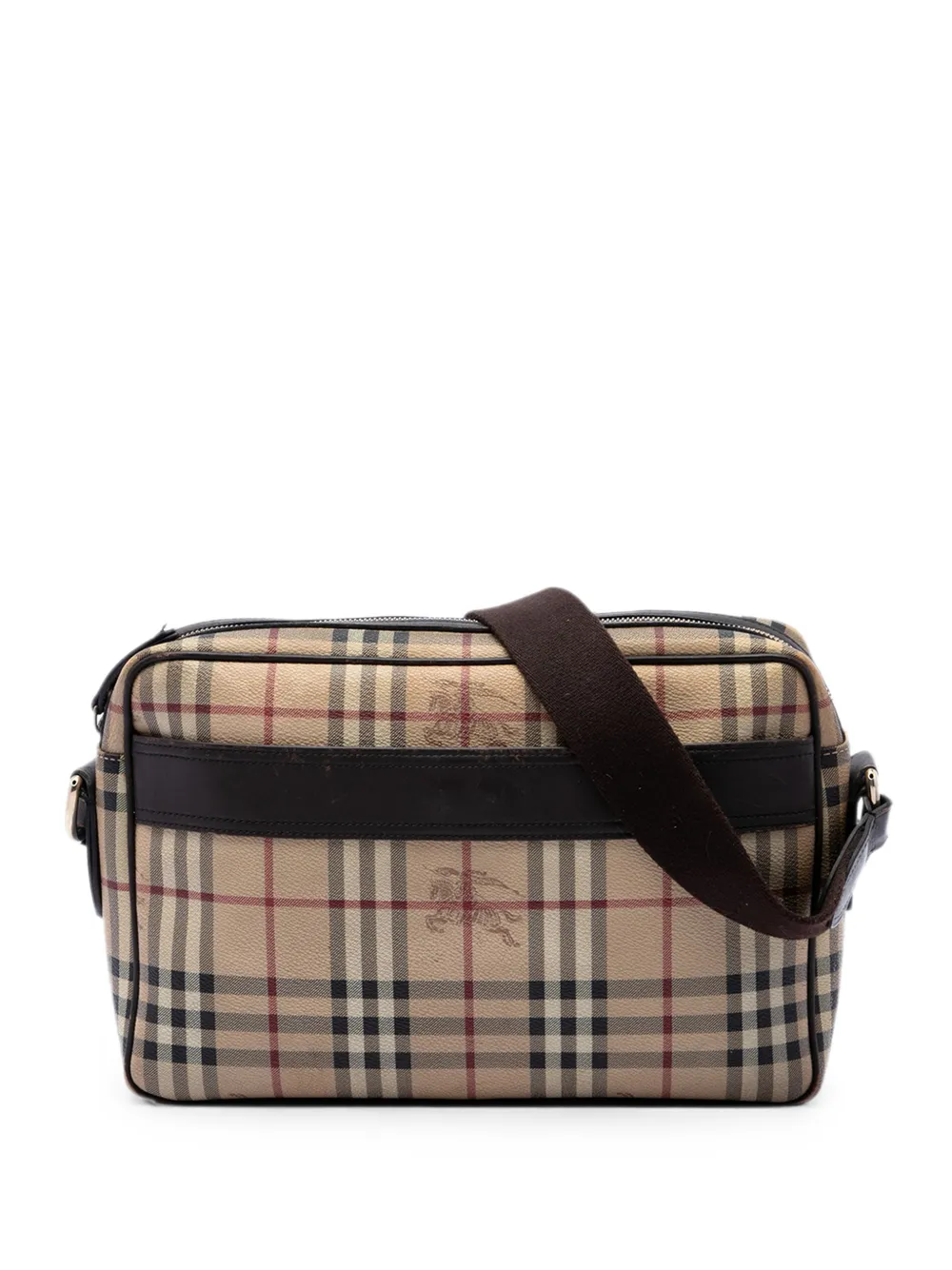 Burberry Pre-Owned 2000-2017 Haymarket Check Coated Canvas Front Pocket crossbody bag - Toni neutri