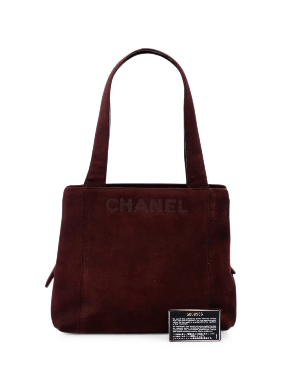 CHANEL Pre-Owned 1997-1999 Suede LAX Logo tote bag - Rot