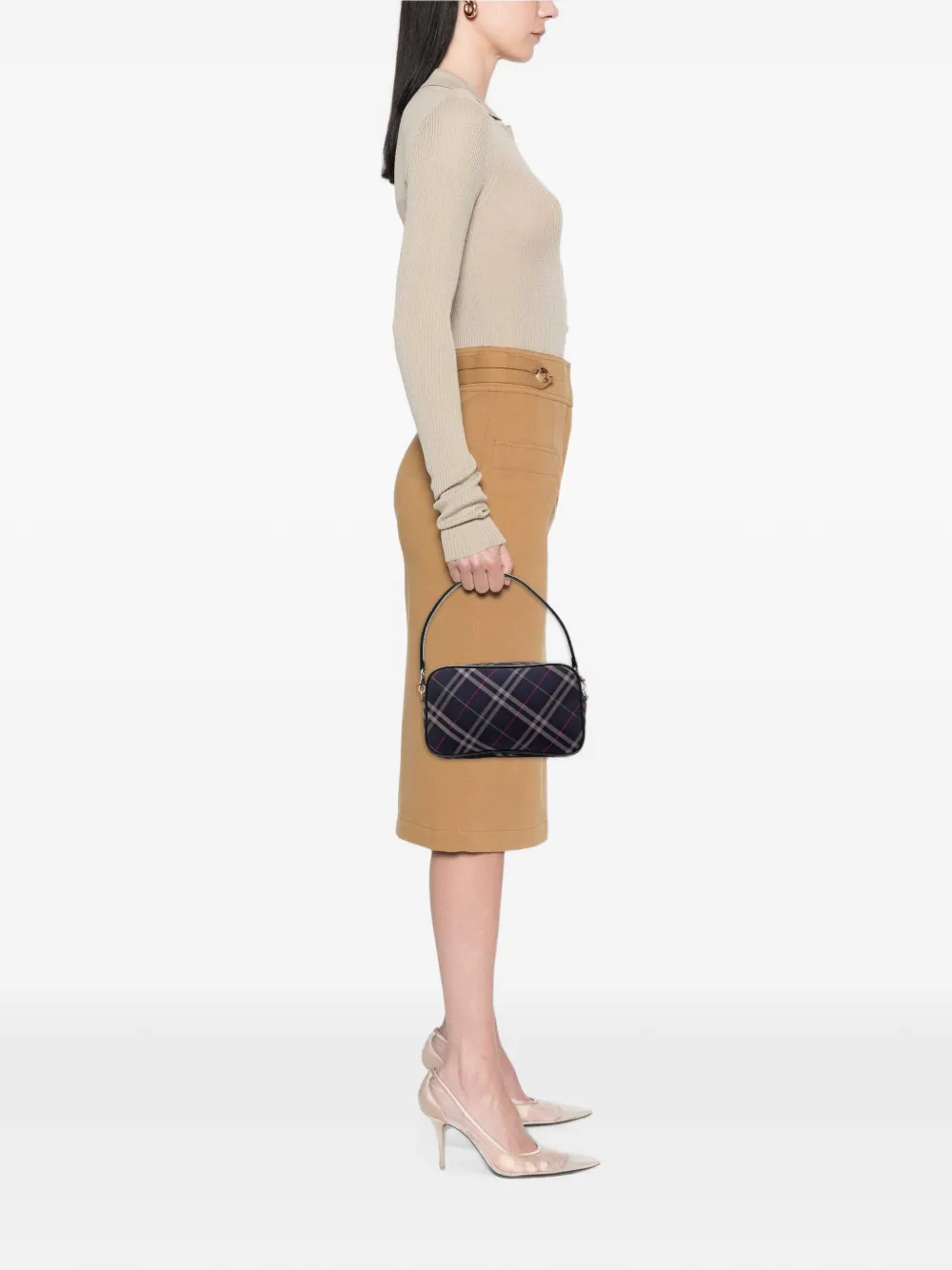 Burberry Pre-Owned 2000-2017 Supernova Check Canvas Pochette handbag - Blau