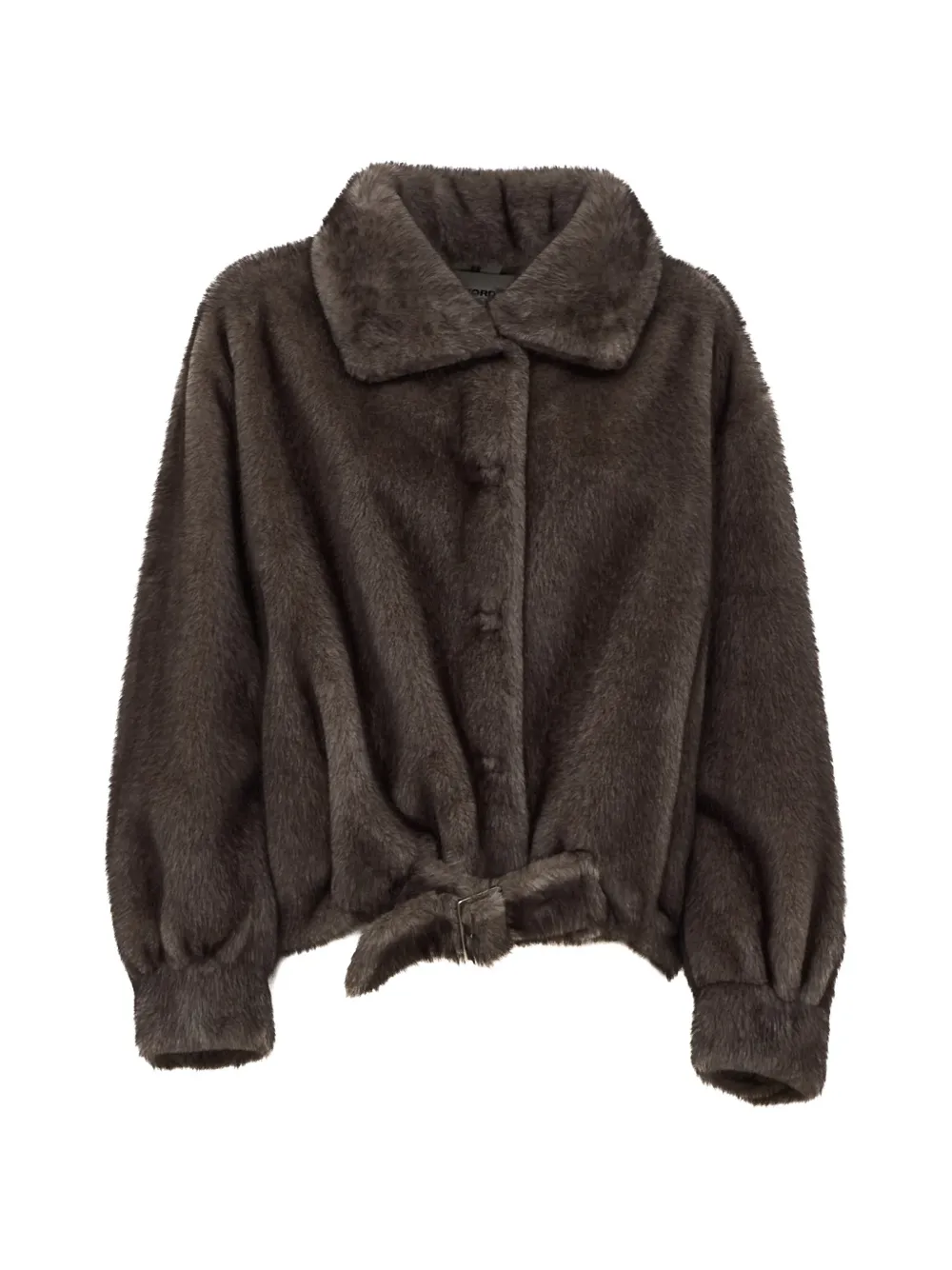 Sword belted faux-fur jacket - Marron Sword belted faux-fur jacket - Marron