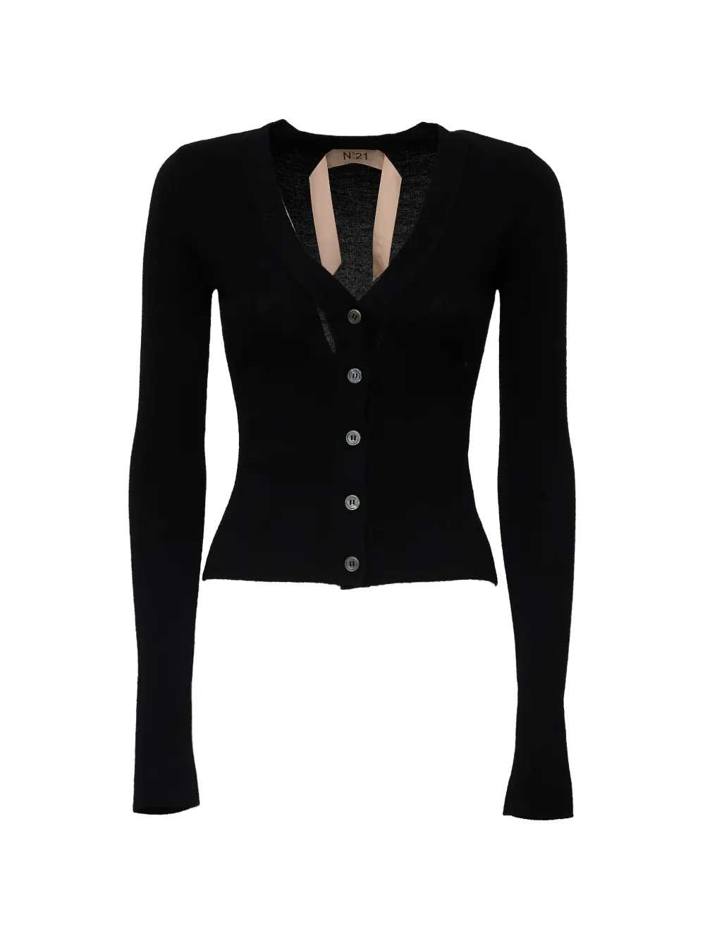 Nº21 V-neck wool cardigan - Noir Nº21 V-neck wool cardigan - Noir
