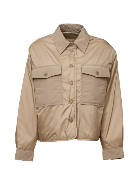Weekend Max Mara reversible water-repellent canvas padded jacket sand
