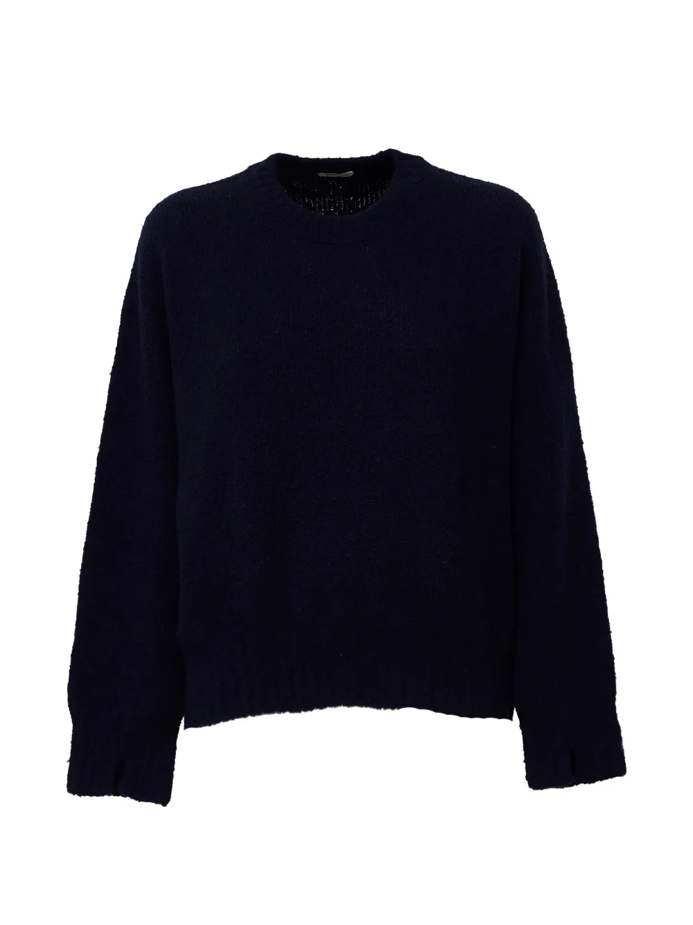 SCAGLIONE round-neck curved-hem sweater - Blau
