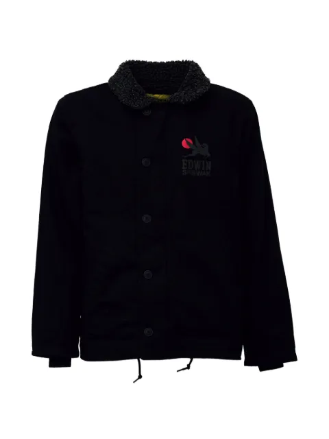 Edwin X Spiewak Deck fleece-collar logo-print jacket