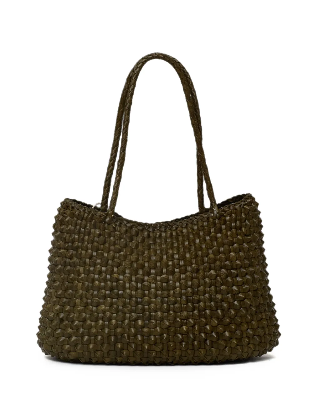 DRAGON DIFFUSION S. Croce Cactus woven leather tote bag