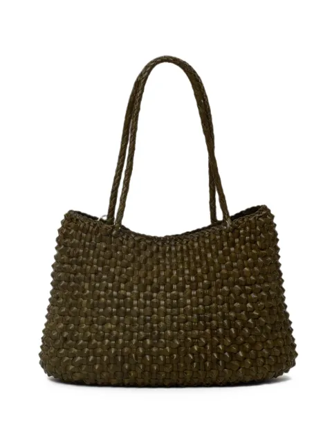 DRAGON DIFFUSION S. Croce Cactus woven leather tote bag