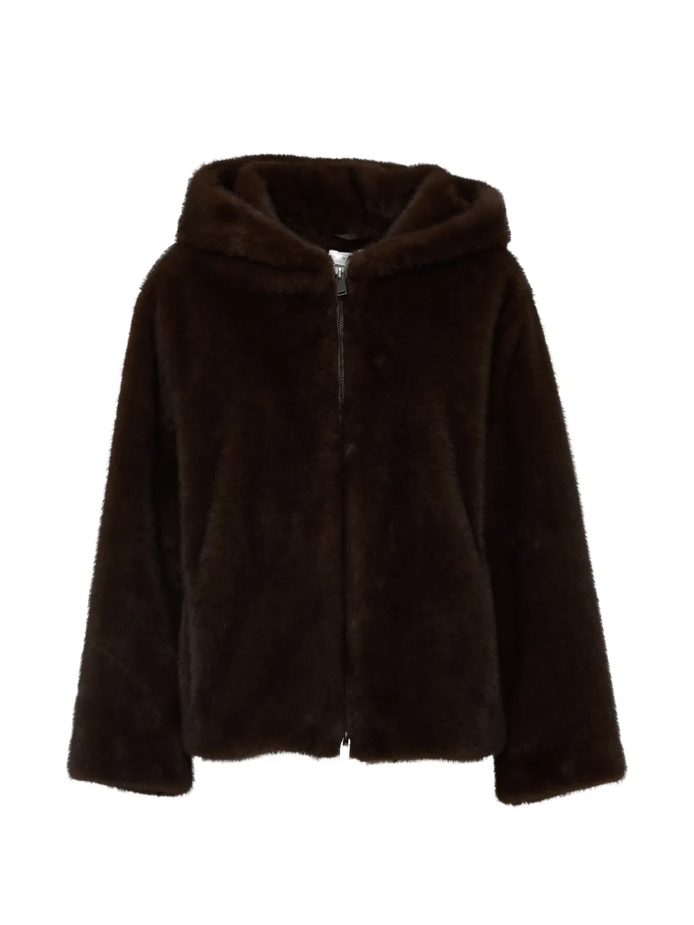 P.A.R.O.S.H. faux-fur hooded jacket - Marrone