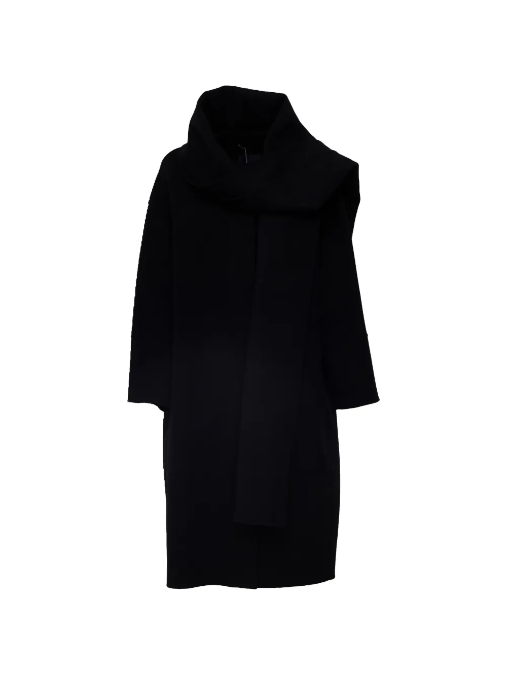 'S Max Mara scarf-detail coat - Nero