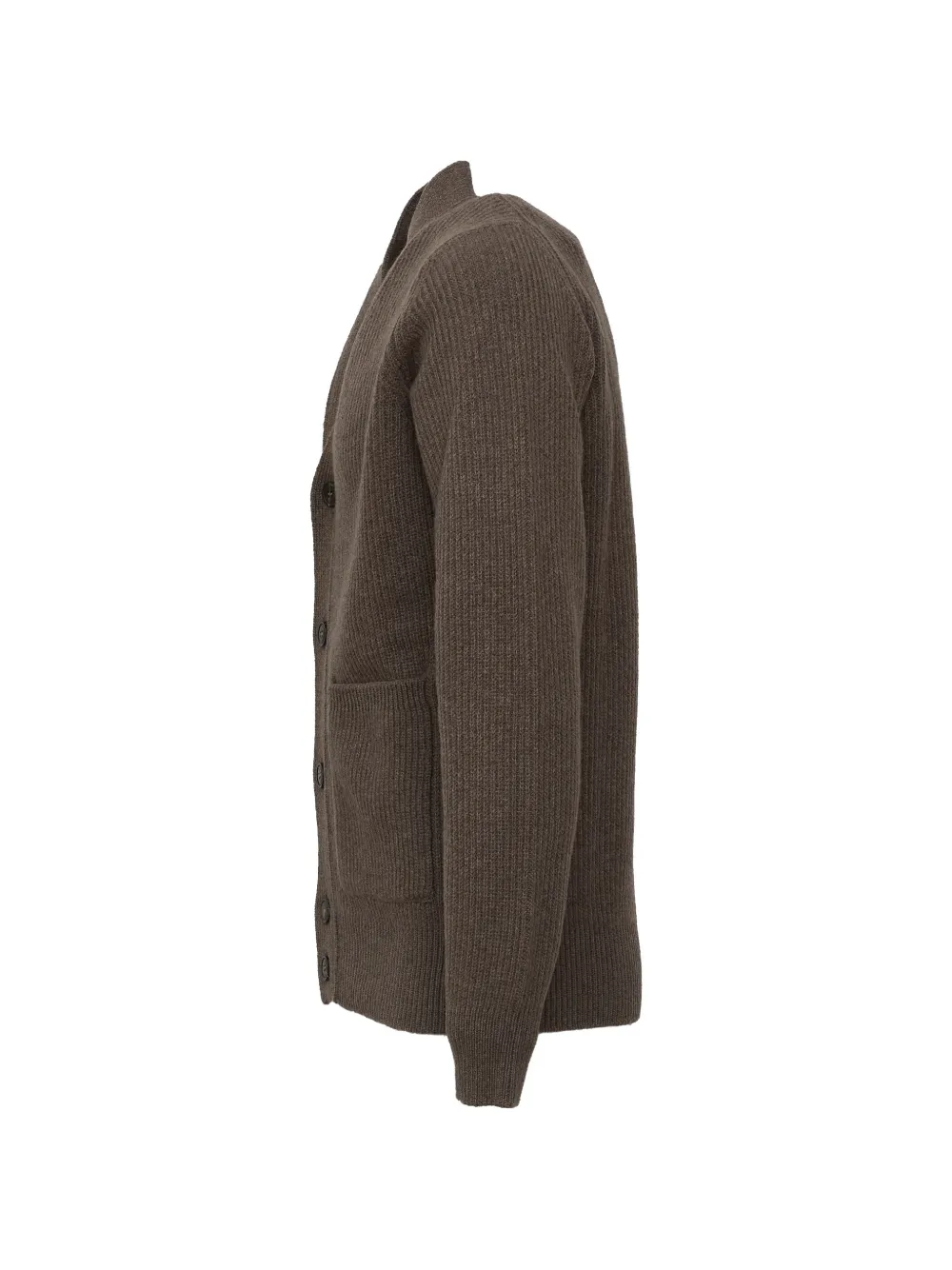 Filippo De Laurentiis ribbed-knit V-neck cardigan Bruin