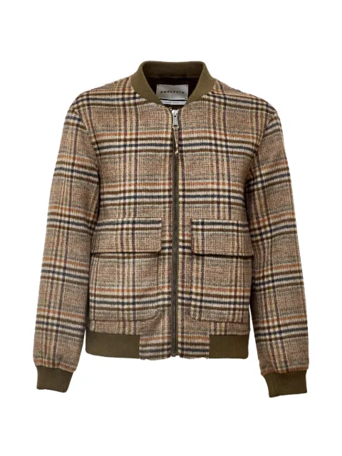 AMARANTO prince of wales check bomber jacket