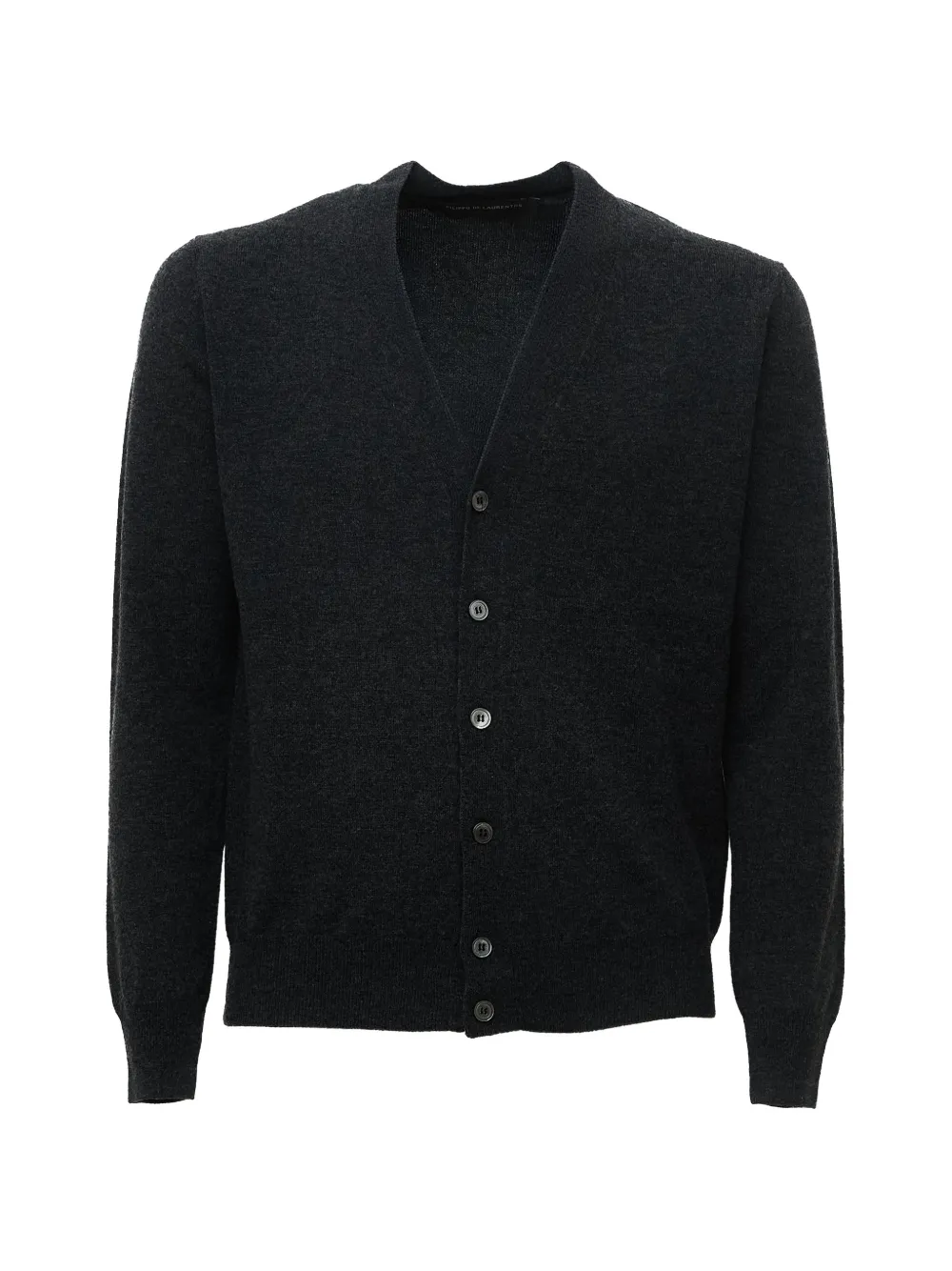 Filippo De Laurentiis fine-knit V-neck cardigan - Grey