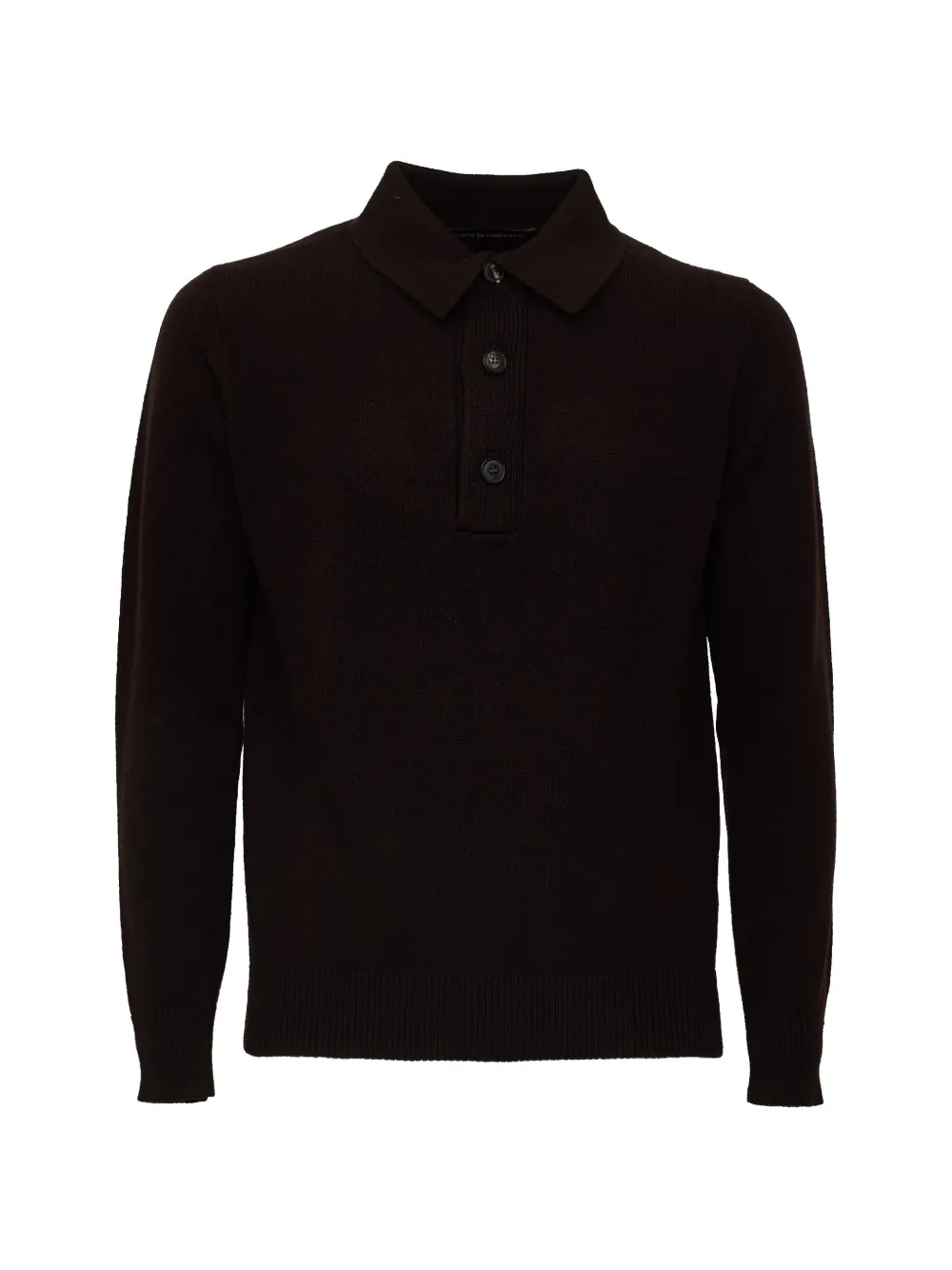 Filippo De Laurentiis ribbed-knit long-sleeved polo shirt