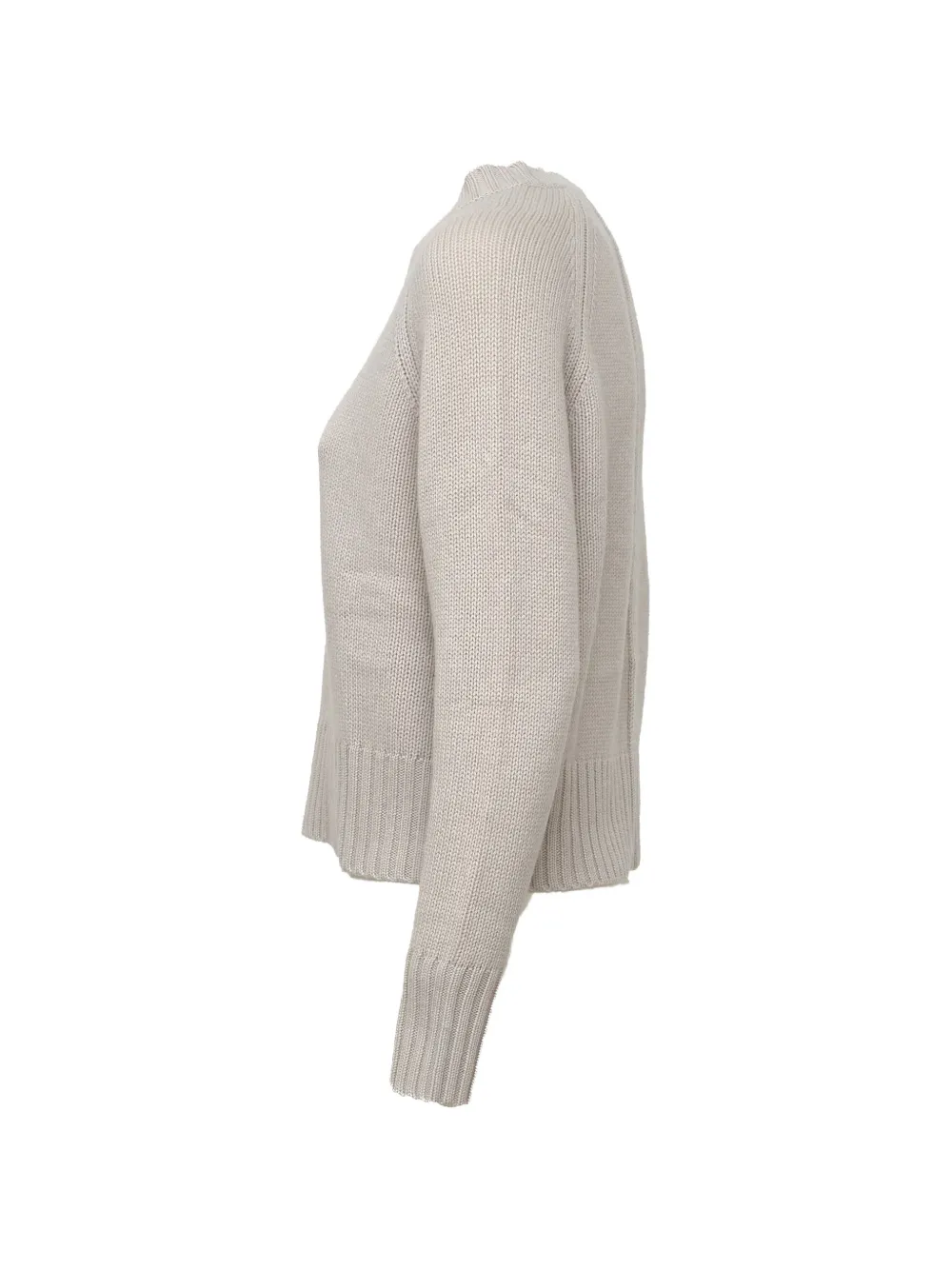 Allude Trui met raglan mouwen en geribbelde afwerking Beige