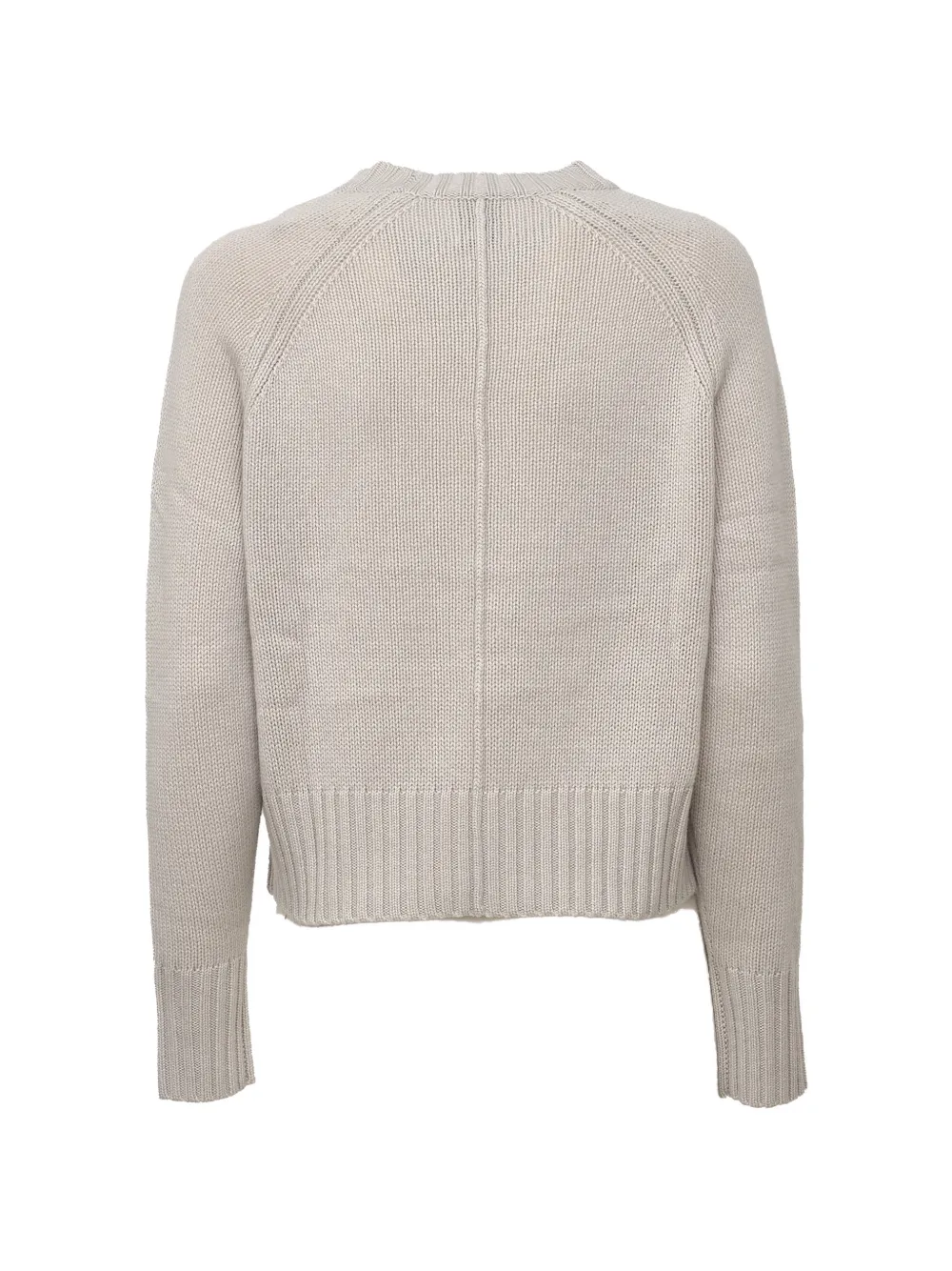 Allude Trui met raglan mouwen en geribbelde afwerking Beige