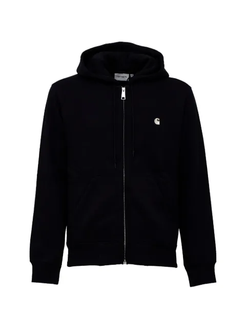 Carhartt WIP hoodie Mack con logo bordado y cierre