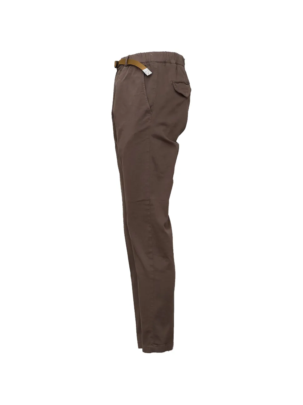White Sand Gabardine broek met riem Bruin