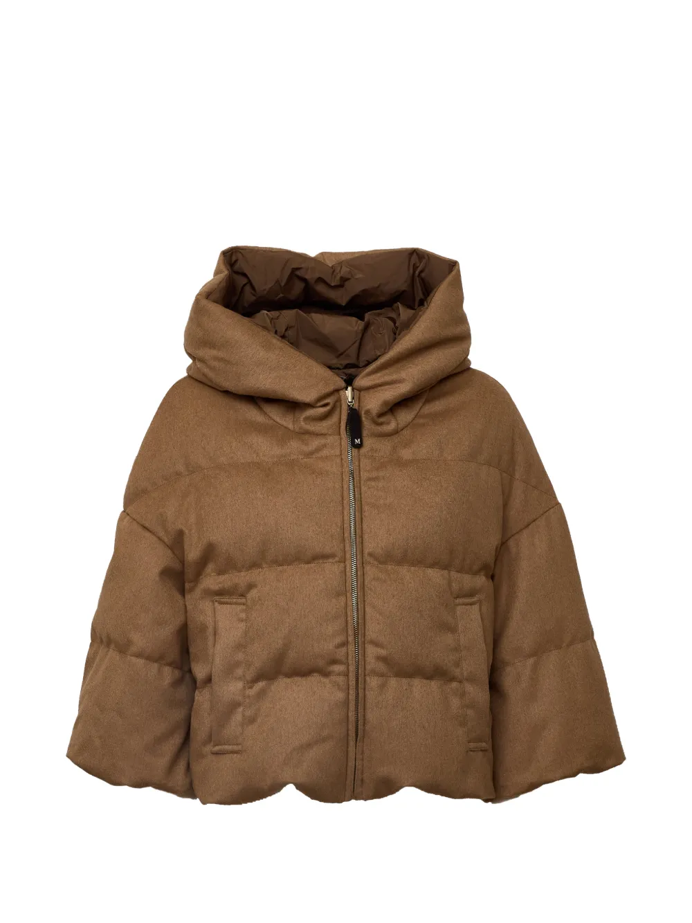 Max Mara Pam quilted hooded jacket - Marrone