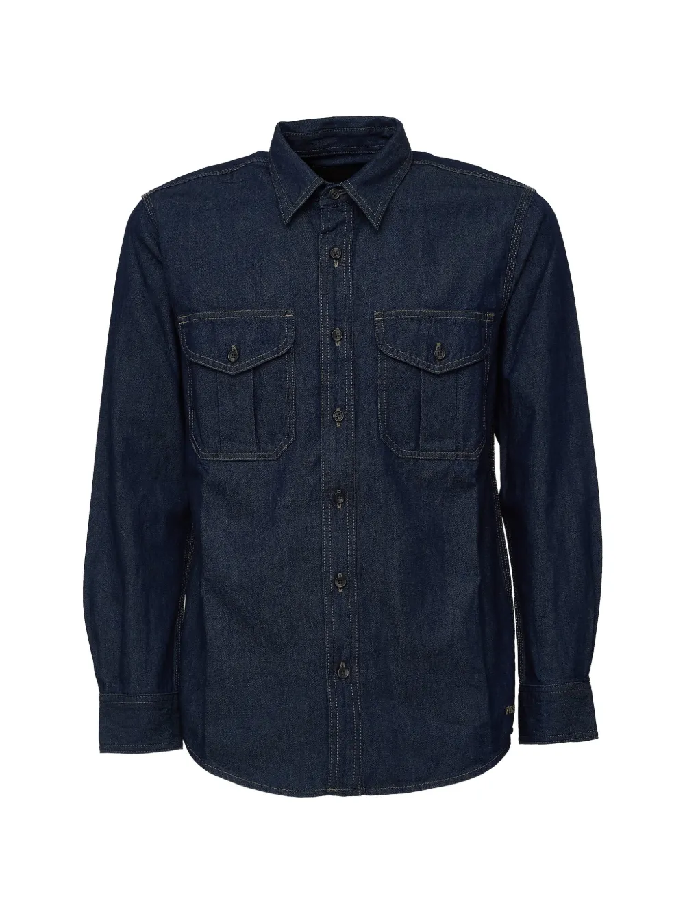 Filson Denim Guide Classic-collar Shirt In Blue