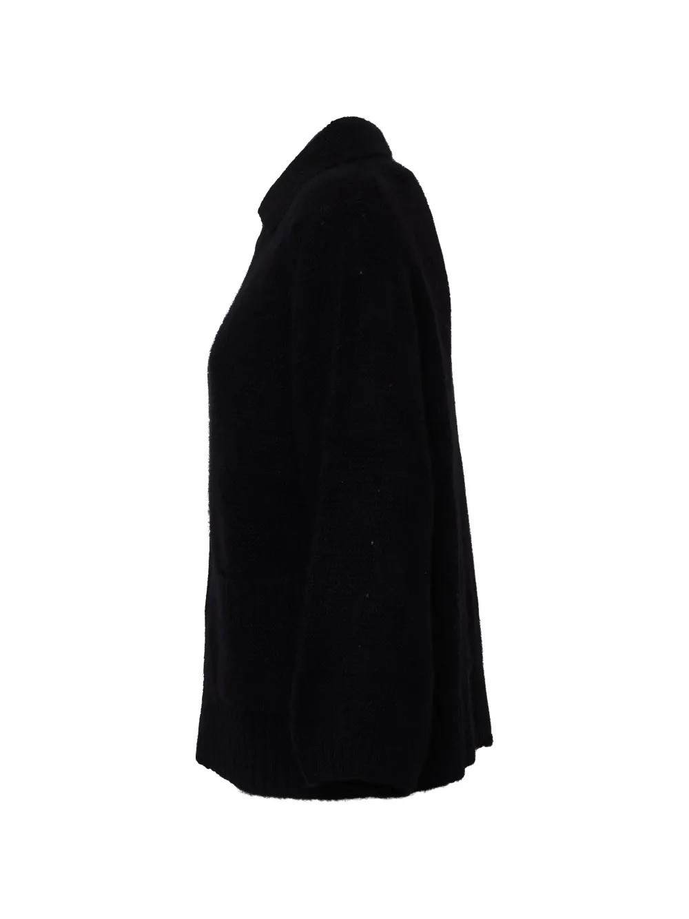 Allude button-down collared cardigan Zwart