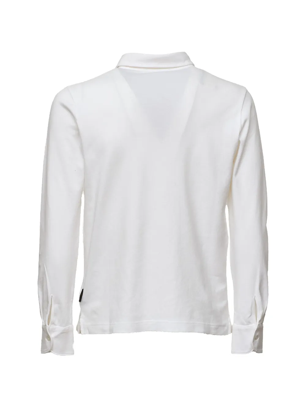 Zanone Poloshirt met lange mouwen Wit