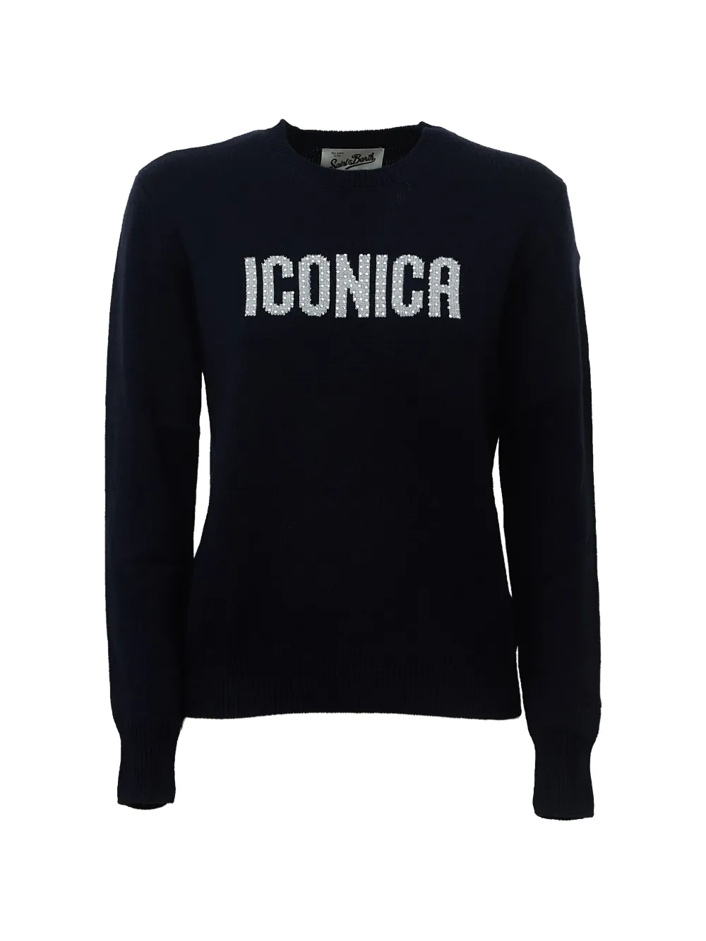 MC2 Saint Barth Iconica trui verfraaid met stras Blauw